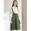 image:imageAllegra K Women High Waist Suspender A Line Midi Skater DressArmy Green