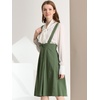 image:imageAllegra K Women High Waist Suspender A Line Midi Skater DressArmy Green