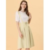 image:imageAllegra K Women High Waist Suspender A Line Midi Skater DressBeige Apricot