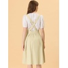 image:imageAllegra K Women High Waist Suspender A Line Midi Skater DressBeige Apricot