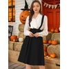 image:imageAllegra K Women High Waist Suspender A Line Midi Skater DressBlack