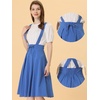 image:imageAllegra K Women High Waist Suspender A Line Midi Skater DressBlue