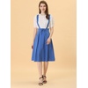 image:imageAllegra K Women High Waist Suspender A Line Midi Skater DressBlue