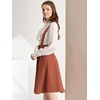 image:imageAllegra K Women High Waist Suspender A Line Midi Skater DressBrown