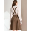 image:imageAllegra K Women High Waist Suspender A Line Midi Skater DressDark Brown