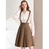 image:imageAllegra K Women High Waist Suspender A Line Midi Skater DressDark Brown