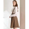 image:imageAllegra K Women High Waist Suspender A Line Midi Skater DressDark Brown