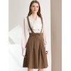 image:imageAllegra K Women High Waist Suspender A Line Midi Skater DressDark Brown