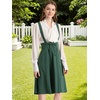 image:imageAllegra K Women High Waist Suspender A Line Midi Skater DressDark Green
