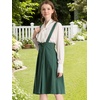image:imageAllegra K Women High Waist Suspender A Line Midi Skater DressDark Green