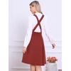 image:imageAllegra K Women High Waist Suspender A Line Midi Skater DressDark Red