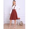 image:imageAllegra K Women High Waist Suspender A Line Midi Skater DressDark Red