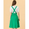 image:imageAllegra K Women High Waist Suspender A Line Midi Skater DressGreen