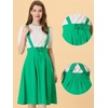 image:imageAllegra K Women High Waist Suspender A Line Midi Skater DressGreen