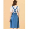image:imageAllegra K Women High Waist Suspender A Line Midi Skater DressLake Blue