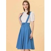 image:imageAllegra K Women High Waist Suspender A Line Midi Skater DressLake Blue