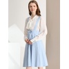 image:imageAllegra K Women High Waist Suspender A Line Midi Skater DressLight Blue