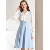 image:imageAllegra K Women High Waist Suspender A Line Midi Skater DressLight Blue