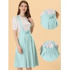 image:imageAllegra K Women High Waist Suspender A Line Midi Skater DressLight Green