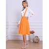 image:imageAllegra K Women High Waist Suspender A Line Midi Skater DressLight Orange