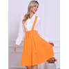 image:imageAllegra K Women High Waist Suspender A Line Midi Skater DressLight Orange