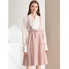 image:imageAllegra K Women High Waist Suspender A Line Midi Skater DressLight Pink