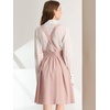image:imageAllegra K Women High Waist Suspender A Line Midi Skater DressLight Pink
