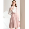 image:imageAllegra K Women High Waist Suspender A Line Midi Skater DressLight Pink