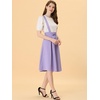 image:imageAllegra K Women High Waist Suspender A Line Midi Skater DressViolet