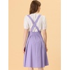 image:imageAllegra K Women High Waist Suspender A Line Midi Skater DressViolet
