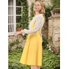 image:imageAllegra K Women High Waist Suspender A Line Midi Skater DressYellow