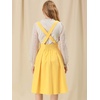 image:imageAllegra K Women High Waist Suspender A Line Midi Skater DressYellow