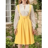 image:imageAllegra K Women High Waist Suspender A Line Midi Skater DressYellow