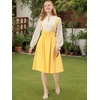 image:imageAllegra K Women High Waist Suspender A Line Midi Skater DressYellow