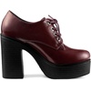 image:imageAllegra K Women Patent Leather Platform Lace Up Chunky Heel Ankle BootsBurgundy