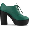 image:imageAllegra K Women Patent Leather Platform Lace Up Chunky Heel Ankle BootsGreen