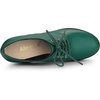 image:imageAllegra K Women Patent Leather Platform Lace Up Chunky Heel Ankle BootsGreen