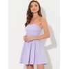 image:imageAllegra K Women Sexy Strapless Off Shoulder 2026 Cocktail Party Mini DressLight Purple