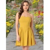 image:imageAllegra K Women Sexy Strapless Off Shoulder 2026 Cocktail Party Mini DressMustard