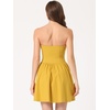 image:imageAllegra K Women Sexy Strapless Off Shoulder 2026 Cocktail Party Mini DressMustard