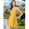 image:imageAllegra K Women Sexy Strapless Off Shoulder 2026 Cocktail Party Mini DressMustard