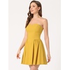 image:imageAllegra K Women Sexy Strapless Off Shoulder 2026 Cocktail Party Mini DressMustard