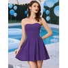image:imageAllegra K Women Sexy Strapless Off Shoulder 2026 Cocktail Party Mini DressPurple
