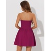image:imageAllegra K Women Sexy Strapless Off Shoulder 2026 Cocktail Party Mini DressPurple Red