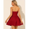 image:imageAllegra K Women Sexy Strapless Off Shoulder 2026 Cocktail Party Mini DressRed