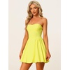image:imageAllegra K Women Sexy Strapless Off Shoulder 2026 Cocktail Party Mini DressYellow