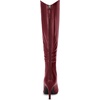 image:imageAllegra K Women Stiletto Heel Pointy Toe Knee High Back Zip BootBurgundy