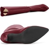 image:imageAllegra K Women Stiletto Heel Pointy Toe Knee High Back Zip BootBurgundy