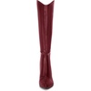 image:imageAllegra K Women Stiletto Heel Pointy Toe Knee High Back Zip BootBurgundy