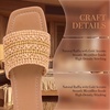 image:imageAllegra K Women Woven Rattan Flat Slip on Slide SlippersBeige